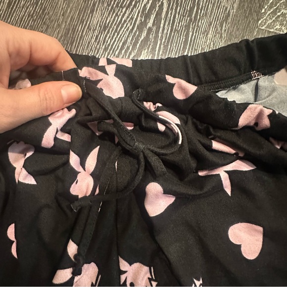 PLAYBOY Black and Pink Bunny Lounge Pants - Picture 4 of 5